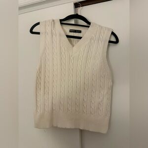 SHEIN White Knitted sweater vest